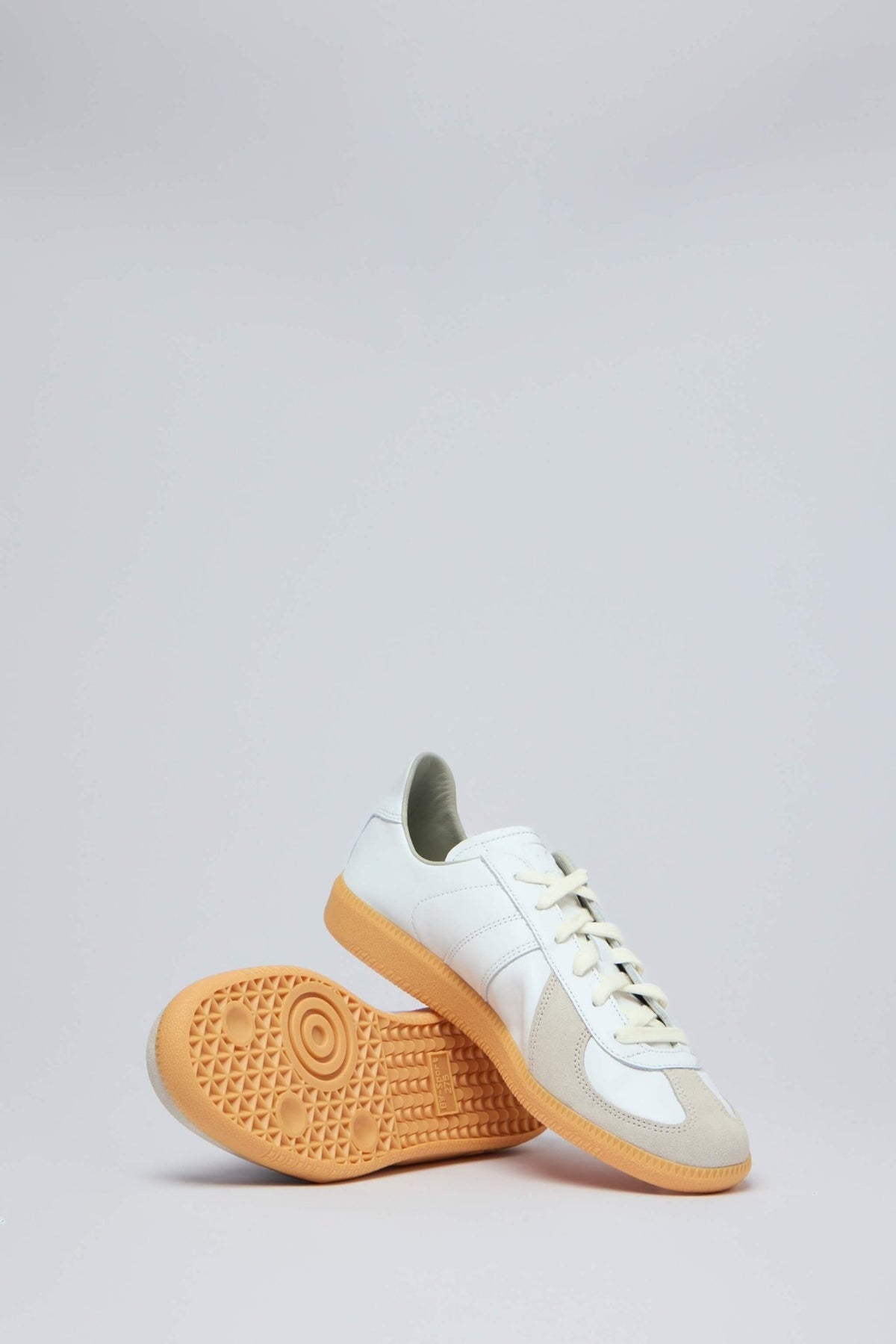 Top-down view showing clean white upper and lacing system