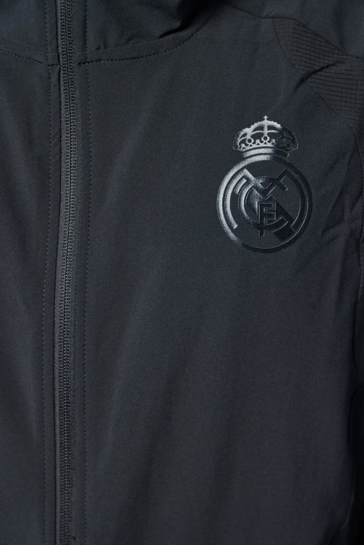 Back view of sleek nylon jacket design