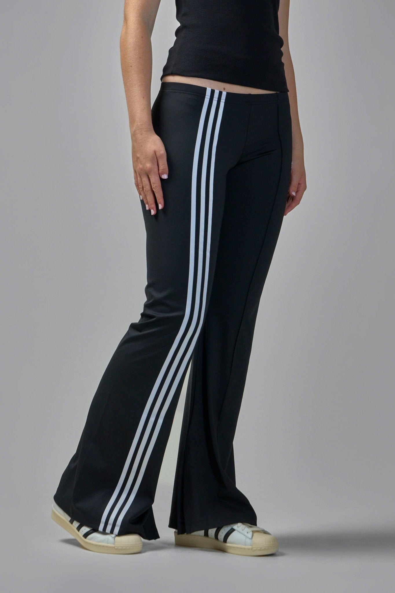 Adidas Originals - Ribbon Off Placed 3 - Stripes Flared Pants - LABELS