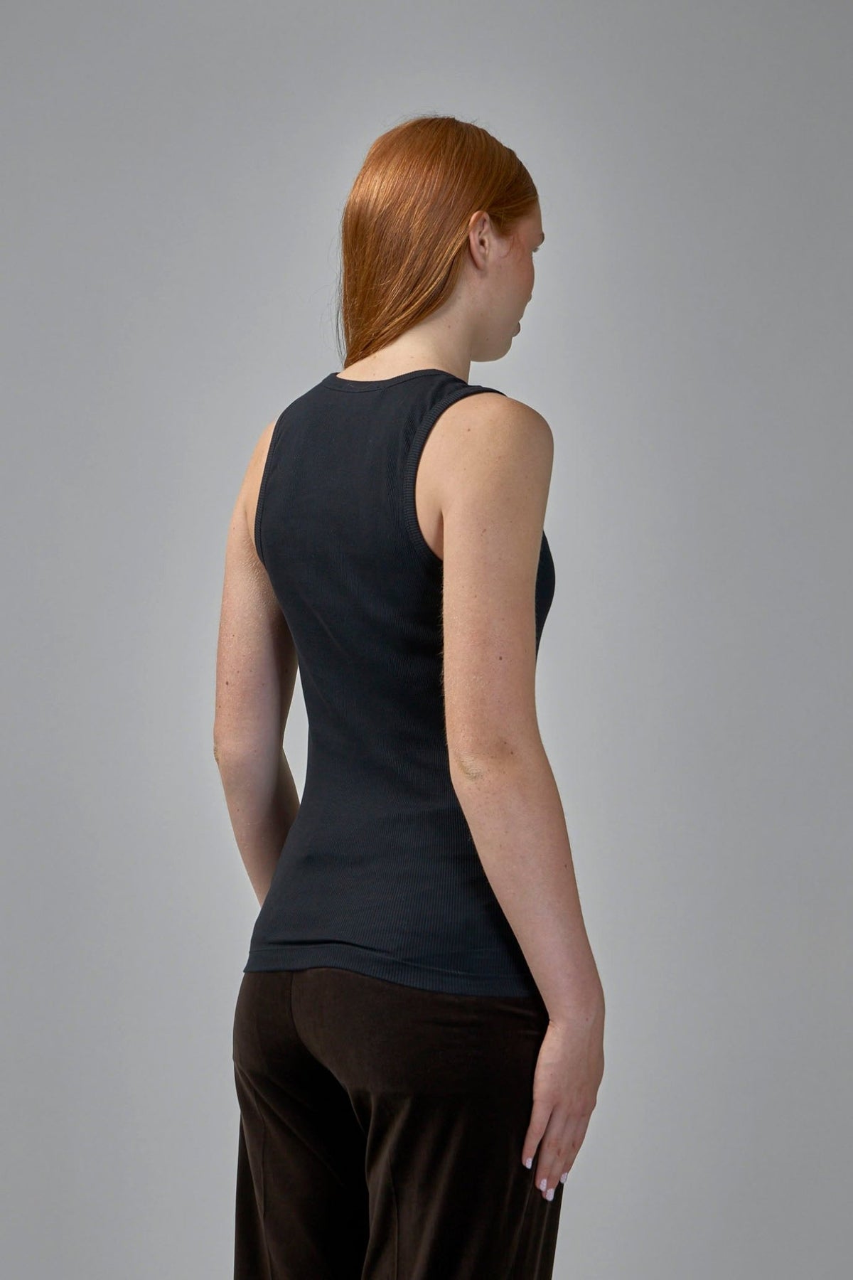 Adnym - Classic Tank Top with Asymmetric Shoulders - LABELS