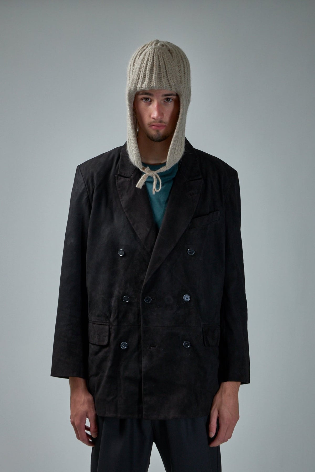 Adnym leather jackets - Rash Fringe Jacket in premium goat suede with double-breasted design