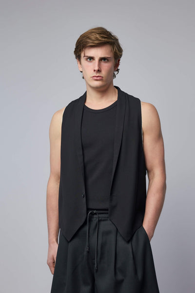 Classic Tank Top with Asymmetric Shoulders