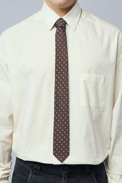 Brown Medallion Tie