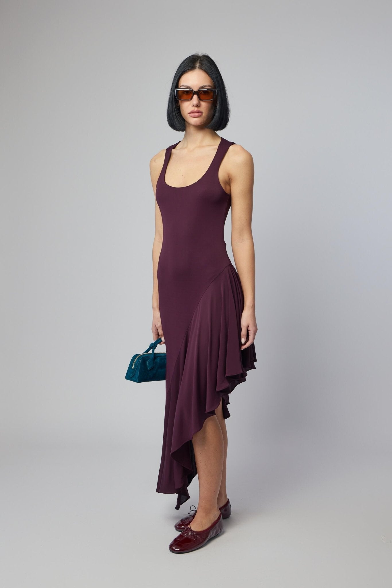 Alaa Midi Dresses - Asym Dress Fluid Jersey LABELS Alaa Midi Dresses - Asym Dress Fluid Jersey LABELS