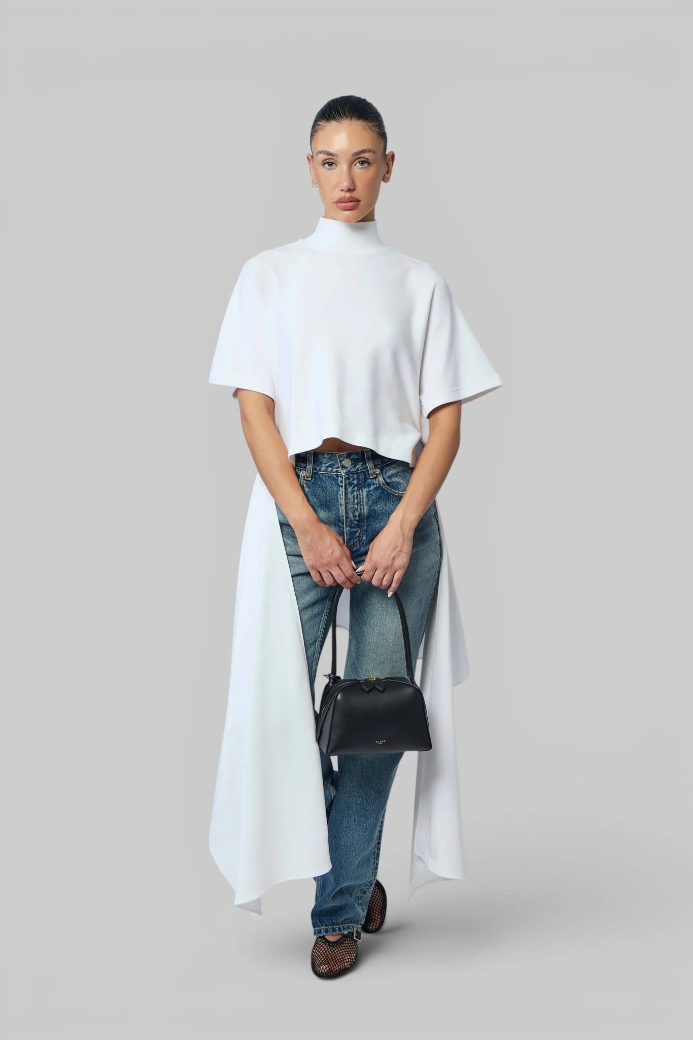 Alaïa - Asym Tshirt Cotton Jersey - LABELS