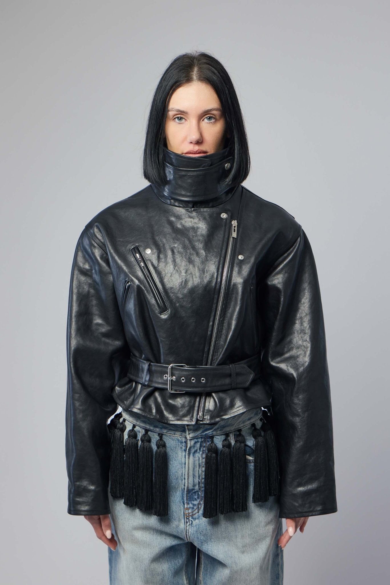 ジャケット・アウター flareup Asymmetrical Biker Jacket FLAREUP(フレアアップ) - アシンメトリーバイカーレザージャケット