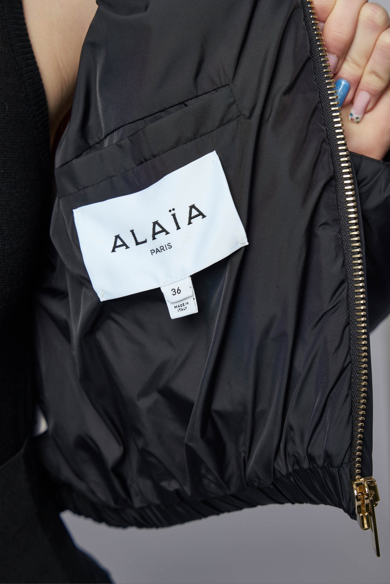 ALAIA ジャケット ALAÏA Padded leather bomber jacket | NET-A-PORTER