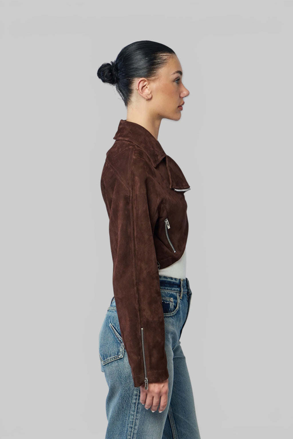 Alaïa - Cropped Biker Velvet Goat Skin - LABELS