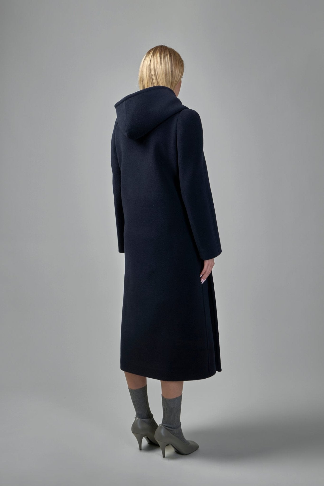 Alaïa Coats - Curved Wool Navy Double-Breasted – LABELS
