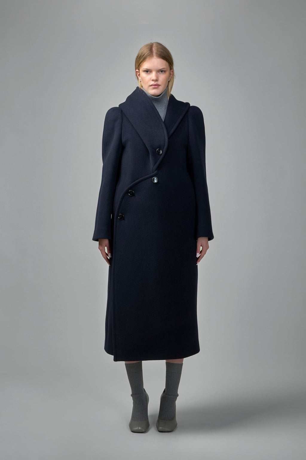 Alaïa - Curved Coat Wool - LABELS