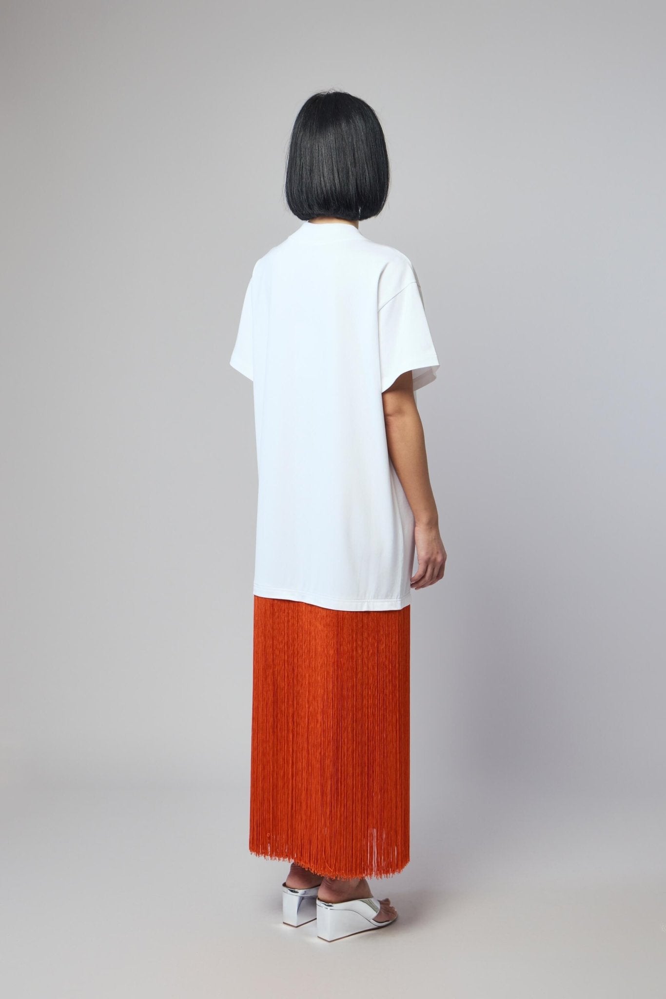 Alaïa - Fringed T-shirt Jersey - LABELS