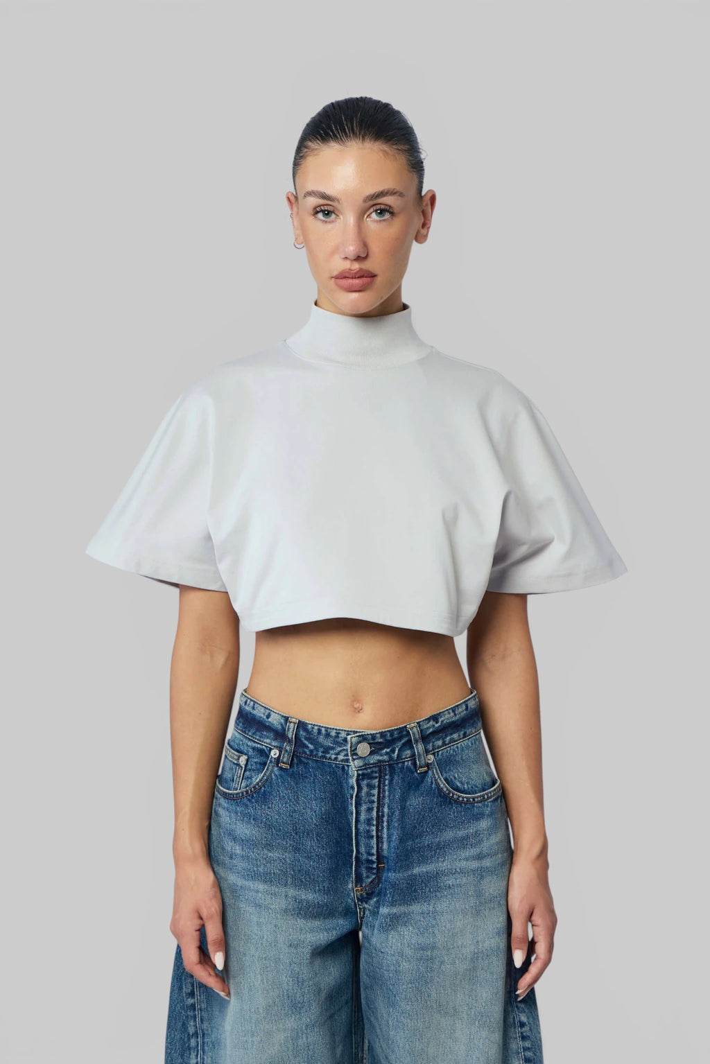 Alaïa - Highneck Tshirt Cotton Jersey - LABELS