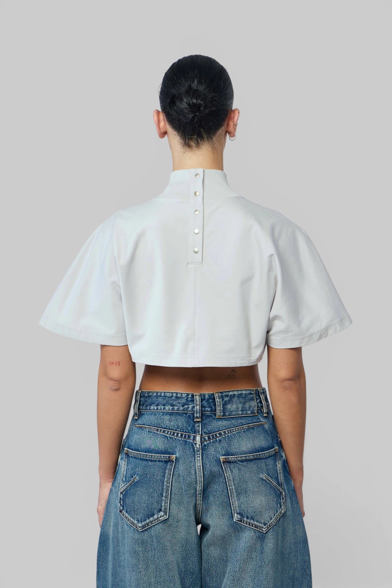 Alaïa - Highneck Tshirt Cotton Jersey - LABELS
