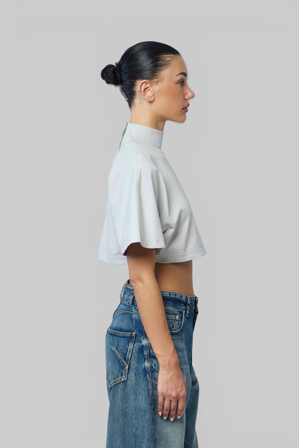 Alaïa - Highneck Tshirt Cotton Jersey - LABELS