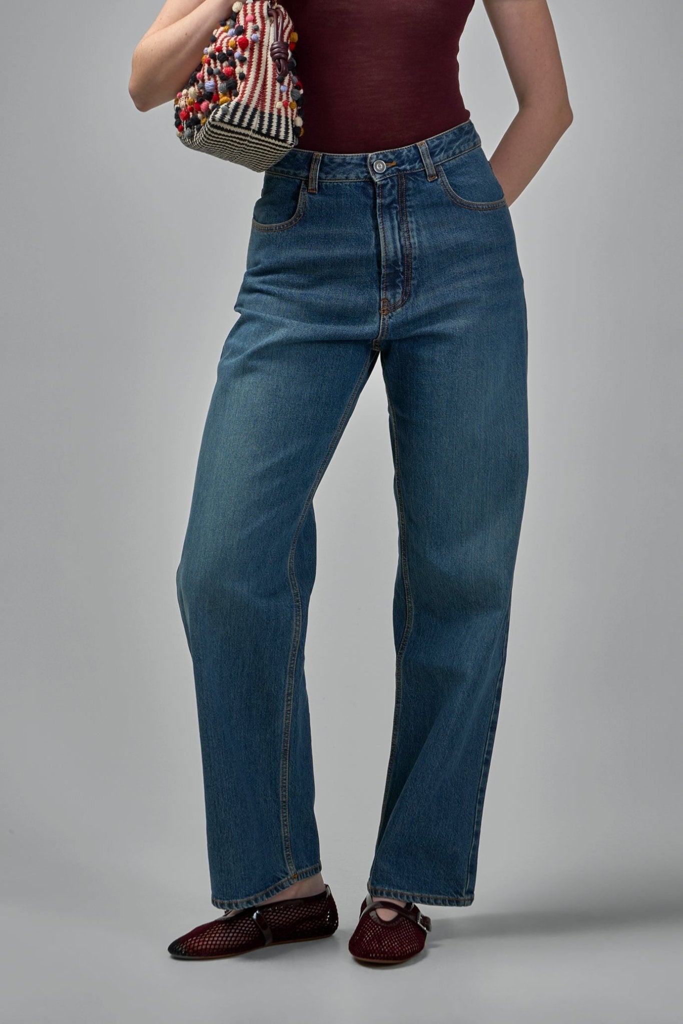 Alaïa - Low Waist Denim Pants - LABELS
