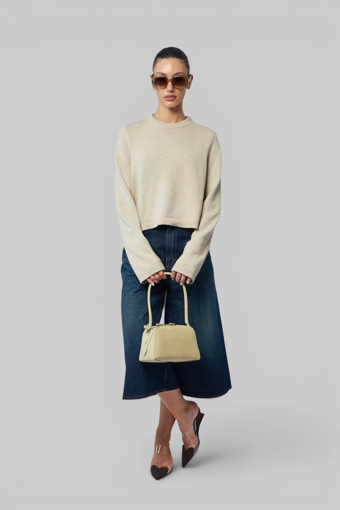 Alaïa - Palazzo Shorts Dock Blue Denim - LABELS