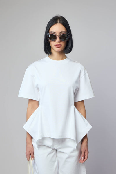 ALAÏA ホワイト Tシャツ サイズ36 Alaïa T-Shirts - Paneled Jersey Cotton Tee – LABELS