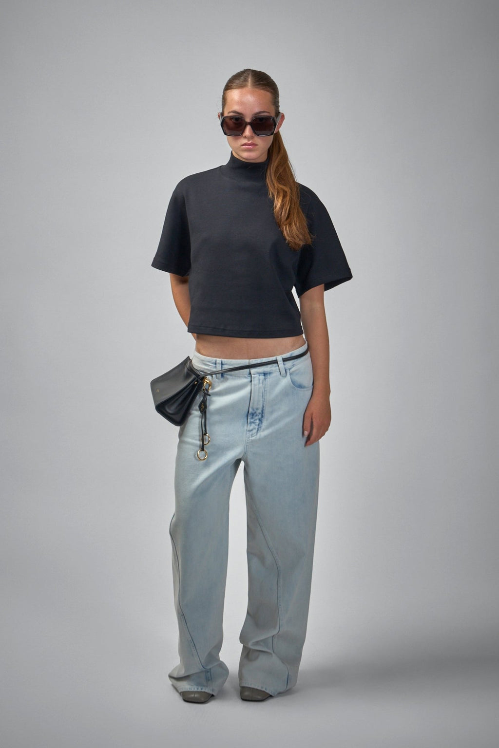 Alaïa - Ribbed Cotton High Neck T-Shirt - LABELS