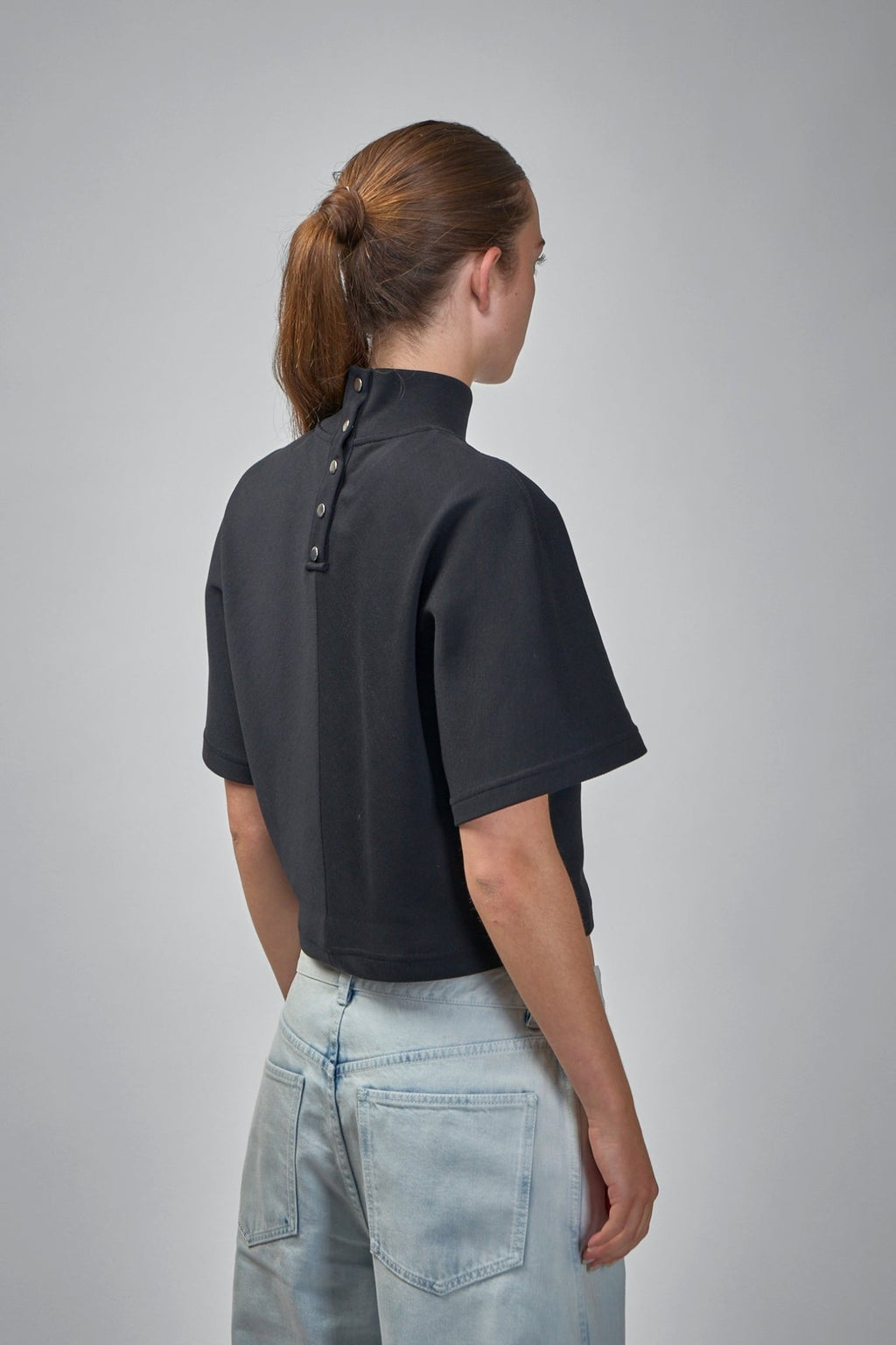 Alaïa - Ribbed Cotton High Neck T-Shirt - LABELS