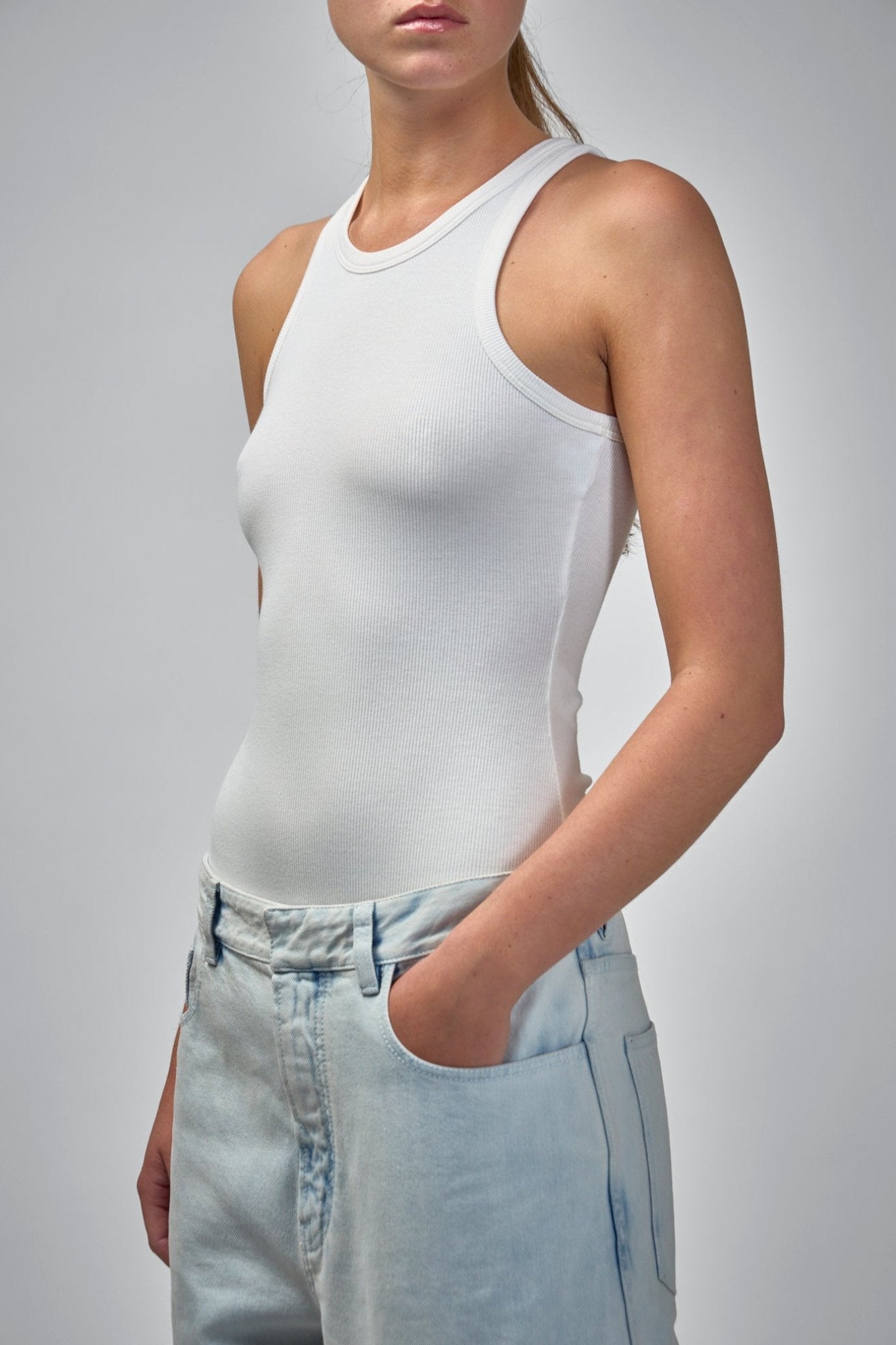 Alaïa - Sculpting Rib Jersey Bodysuit - LABELS