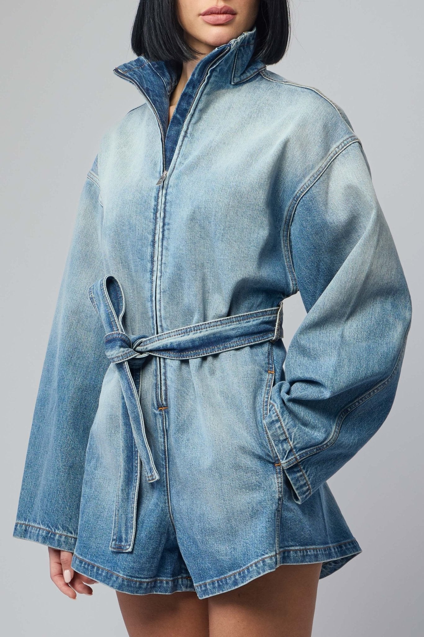 Alaïa - Short Jumpsuit Raw Denim - LABELS