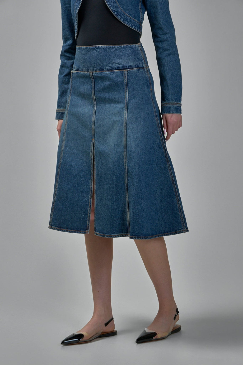 Alaïa - Slit Denim Skirt - LABELS