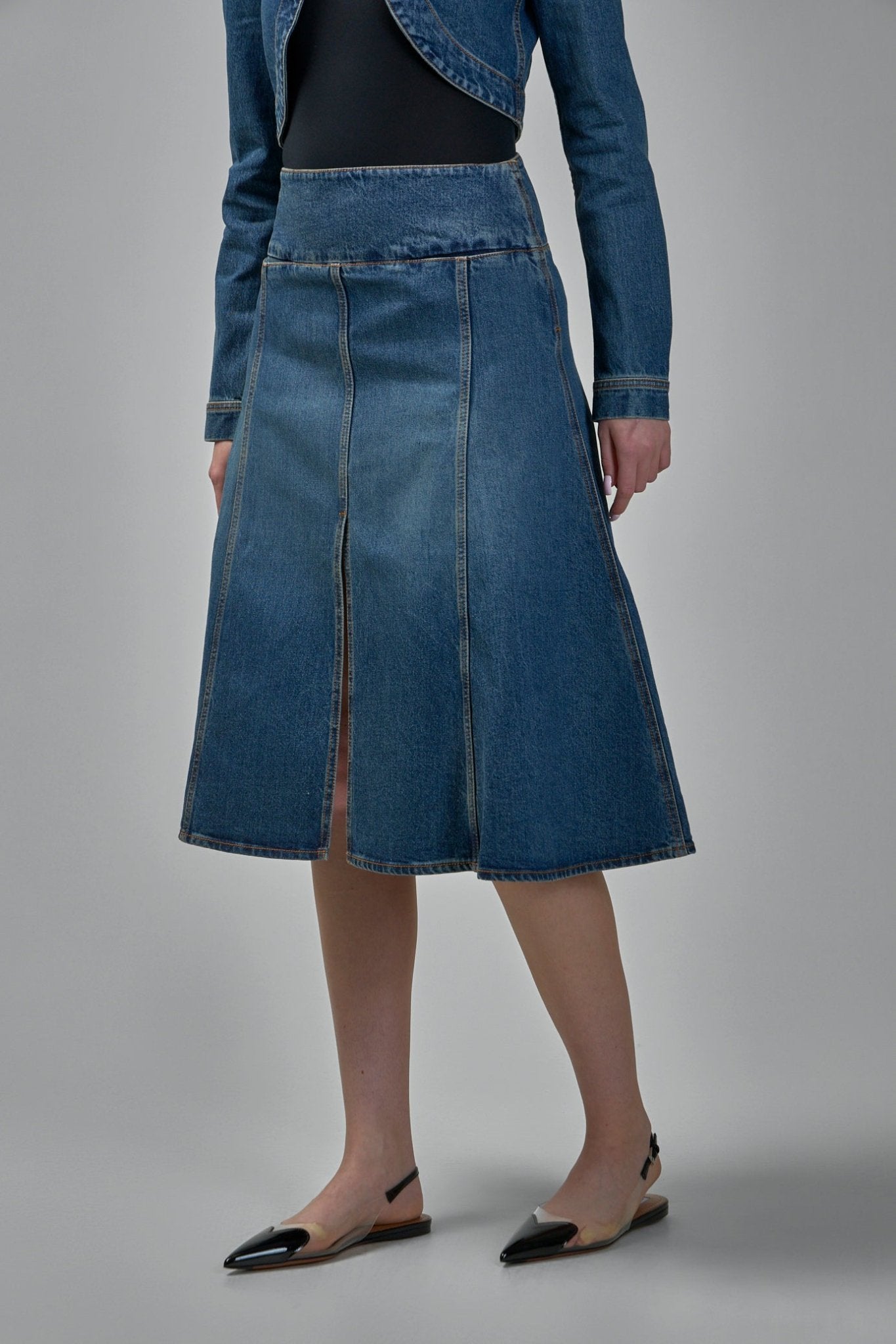 Alaïa - Slit Denim Skirt - LABELS
