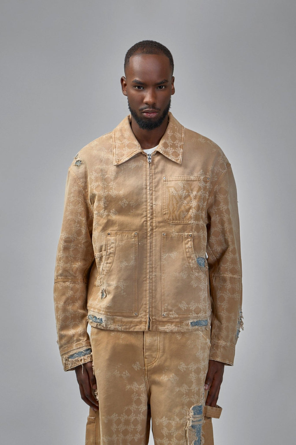 Amiri - Denim Repair Logo - Monogram Jacket - LABELS