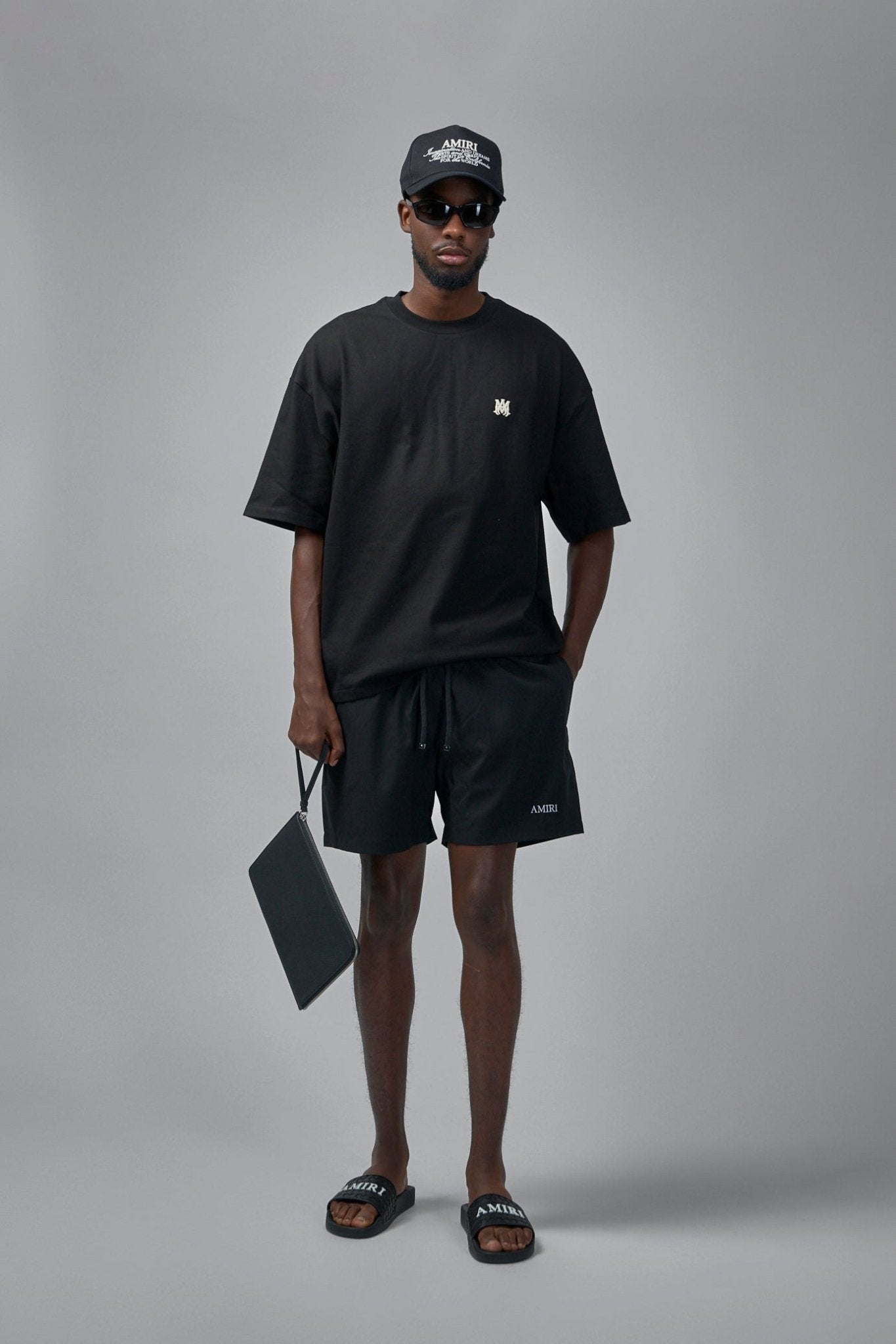 Amiri - Drawstring Elastic Waistband Swim Trunks - LABELS