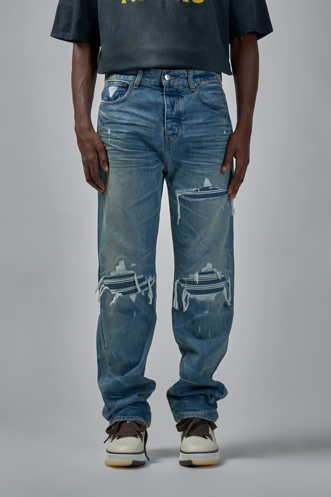 Amiri - Pleated Denim Straight Mx1 Jeans - LABELS