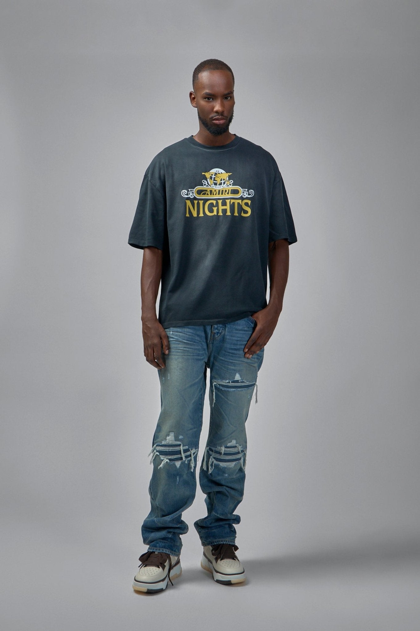 Amiri - Pleated Denim Straight Mx1 Jeans - LABELS