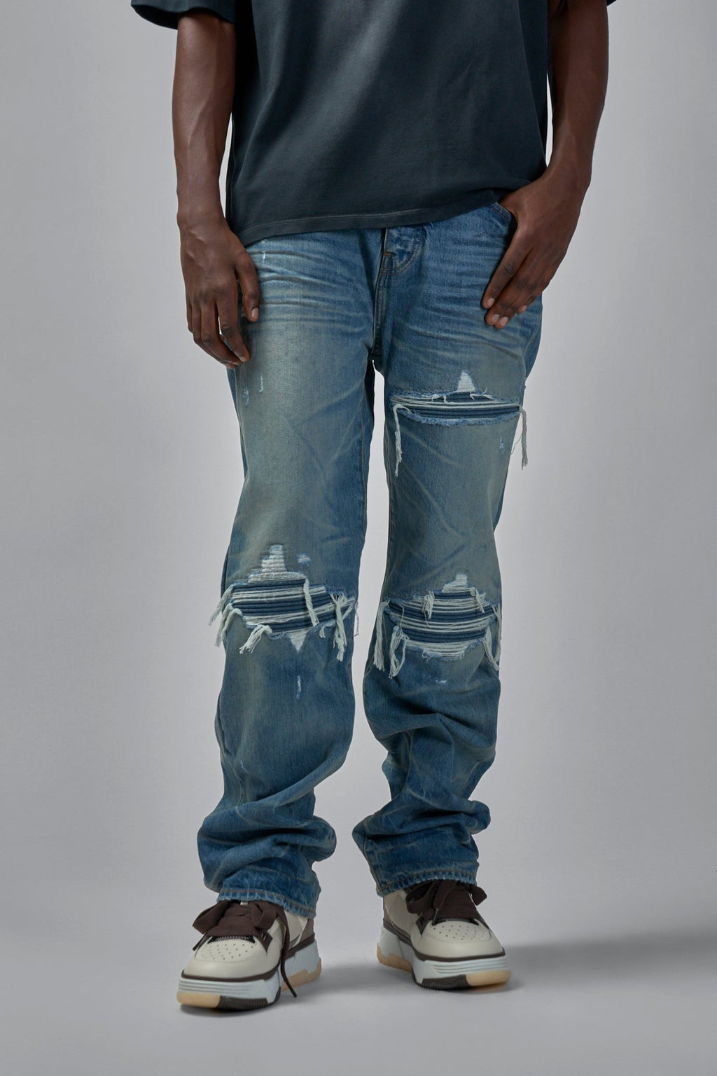 Amiri - Pleated Denim Straight Mx1 Jeans - LABELS