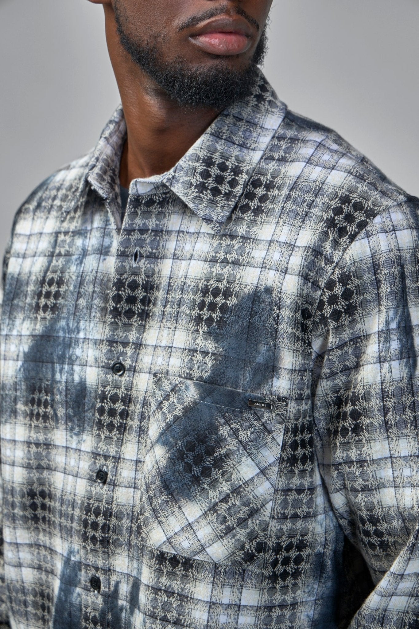 Amiri Shirts - Quad Bleach Flannel Cotton Shirt – LABELS