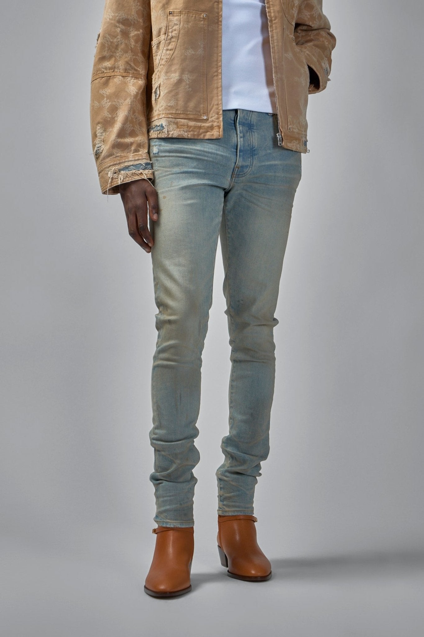 Amiri Skinny Jeans - Stack Denim with Distressed Details – LABELS