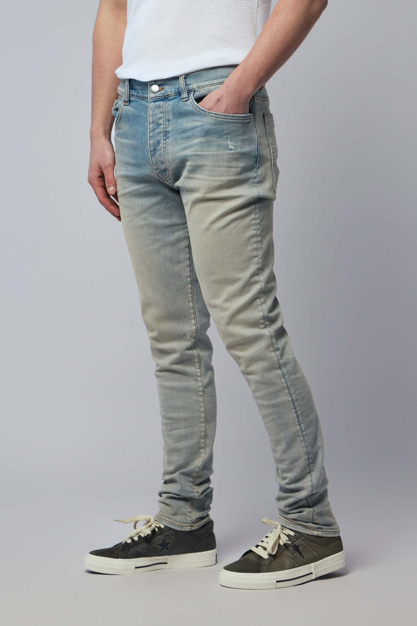 Amiri Skinny Jeans - Stack Jean Light Blue Wash – LABELS