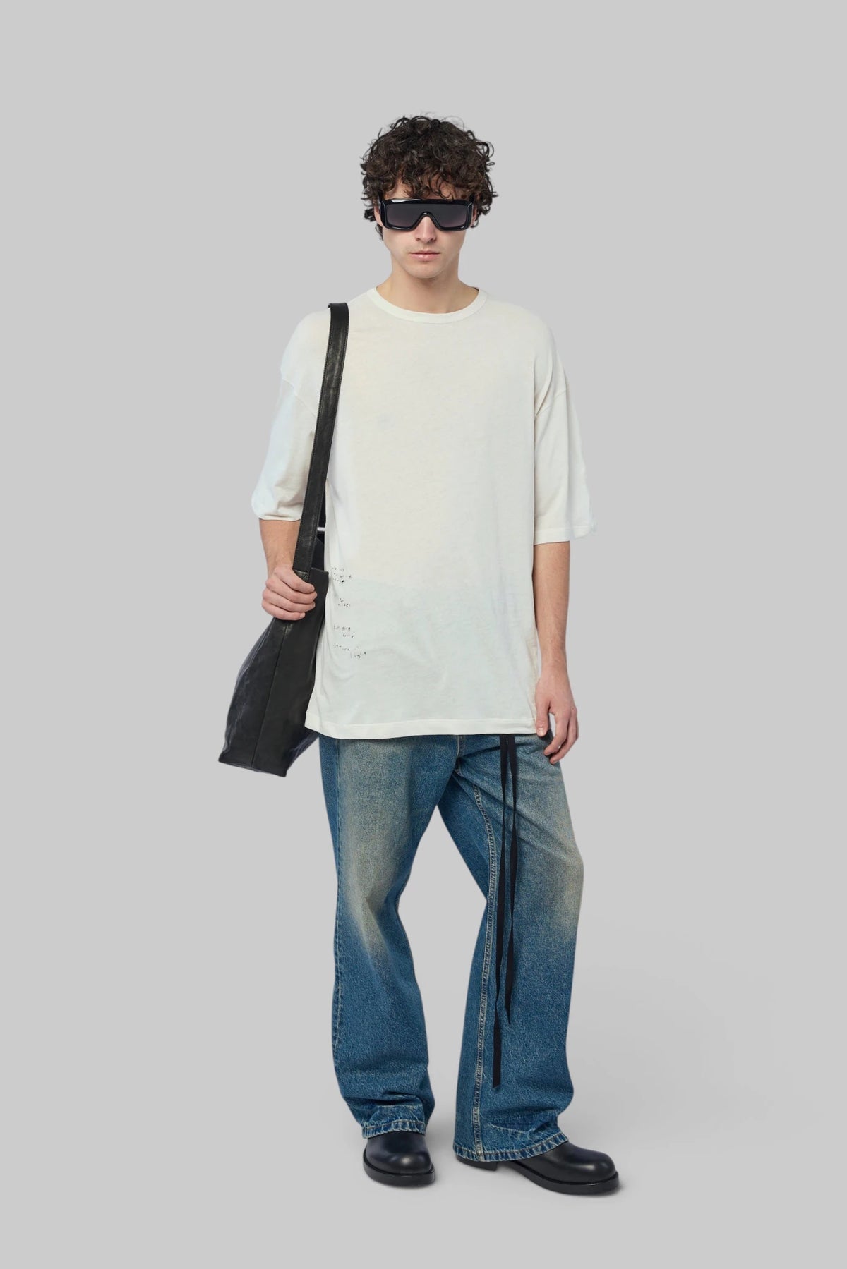 Ann Demeulemeester - Dieter High Comfort T-shirt With "the Return Of Light" Print - LABELS
