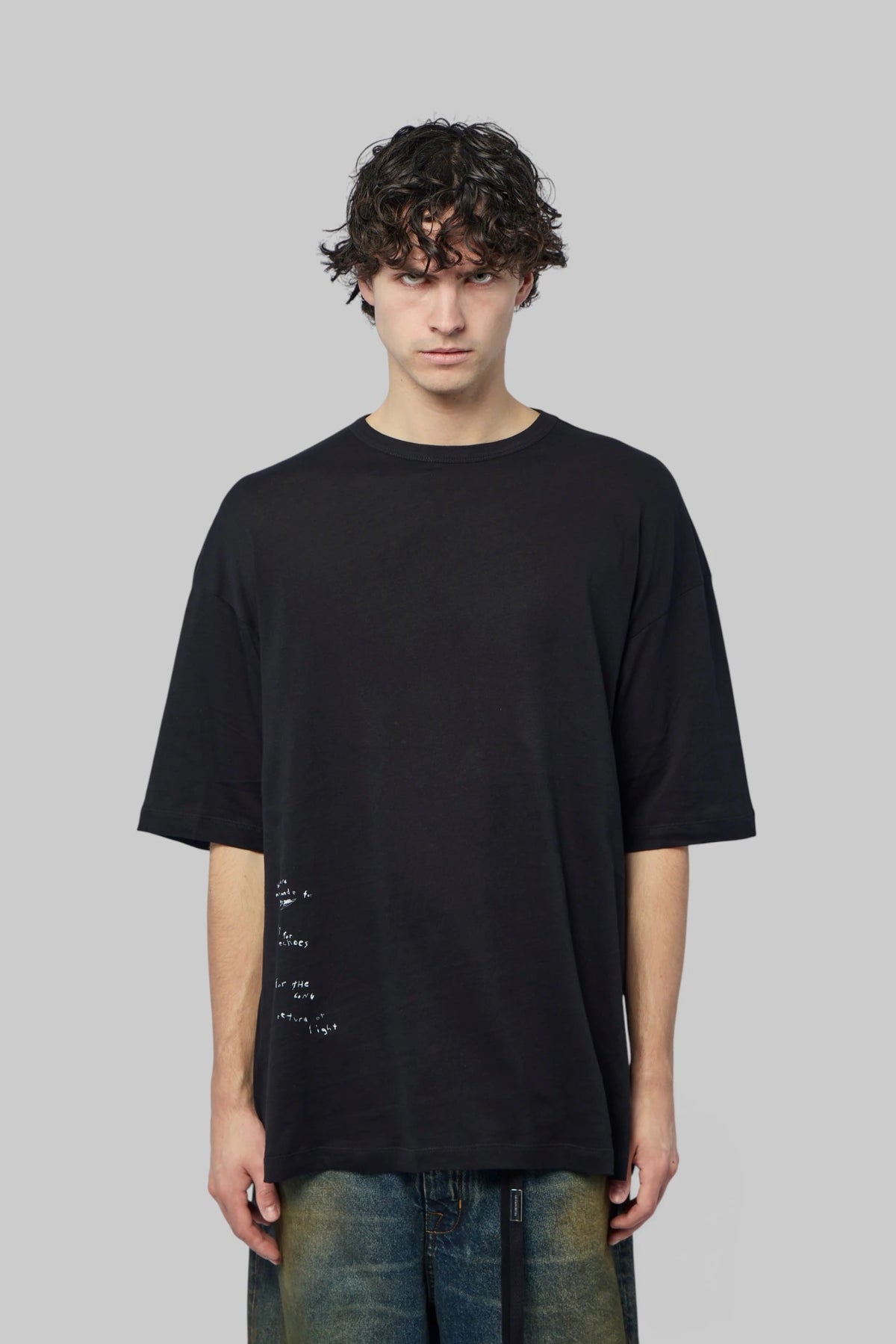 Ann Demeulemeester - Dieter High Comfort T-shirt With "the Return Of Light" Print - LABELS