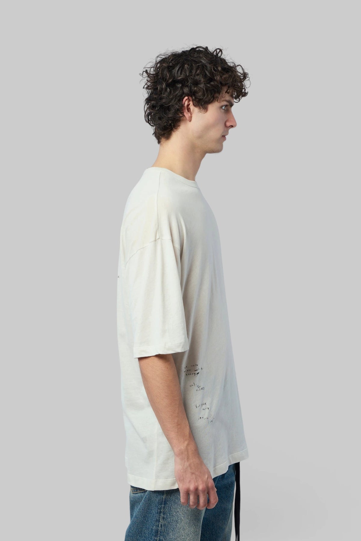 Ann Demeulemeester - Dieter High Comfort T-shirt With "the Return Of Light" Print - LABELS