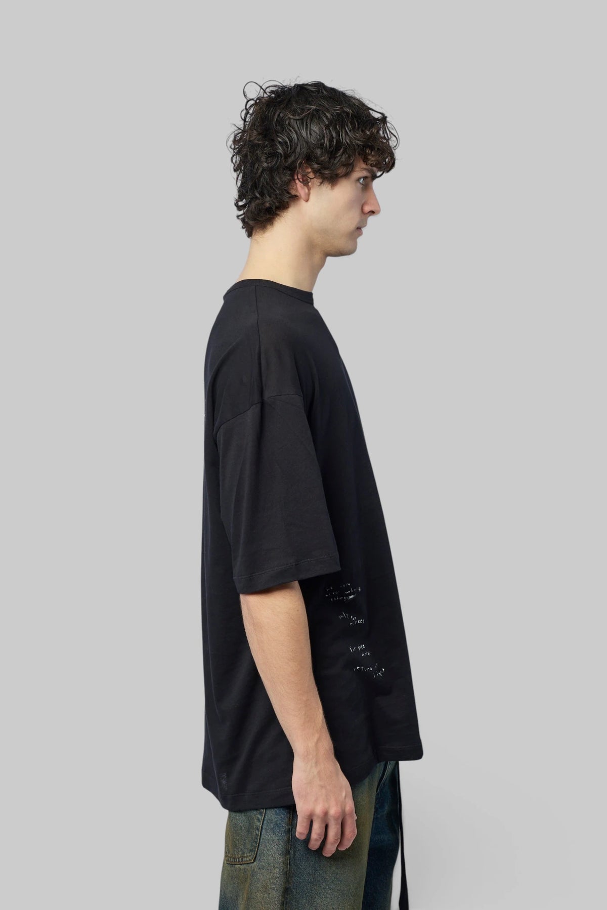 Ann Demeulemeester - Dieter High Comfort T-shirt With "the Return Of Light" Print - LABELS