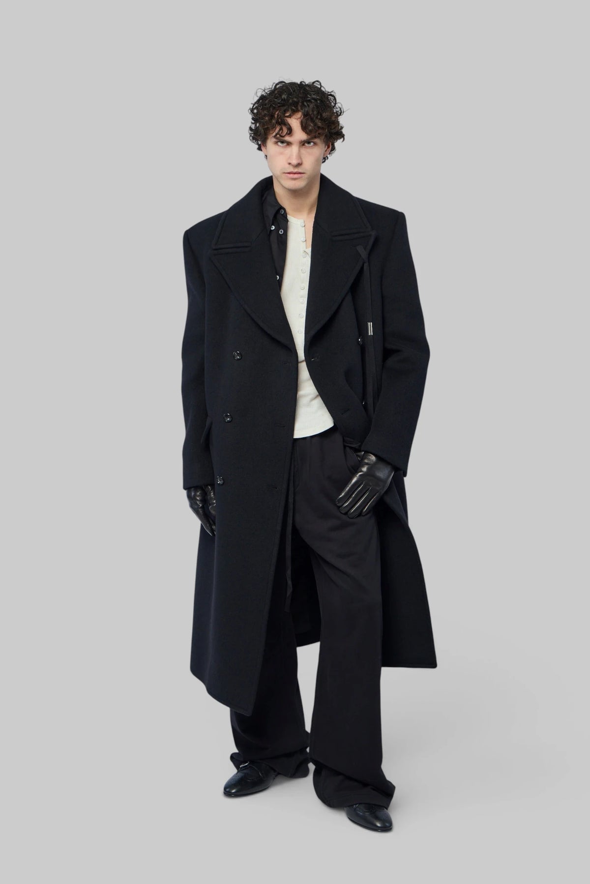 Ann Demeulemeester - Jake High Comfort Pick Lapel Double Breasted Coat - LABELS