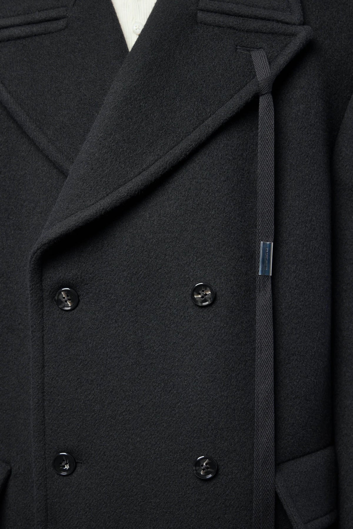 Ann Demeulemeester - Jake High Comfort Pick Lapel Double Breasted Coat - LABELS