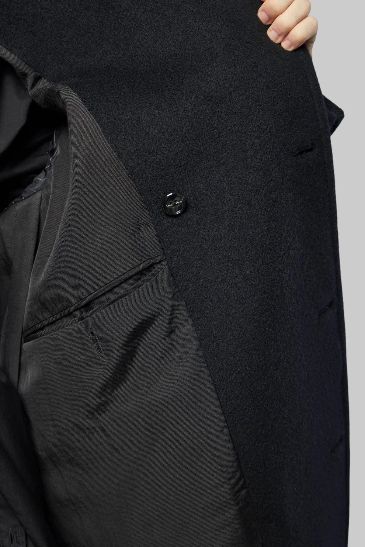 Ann Demeulemeester - Jake High Comfort Pick Lapel Double Breasted Coat - LABELS