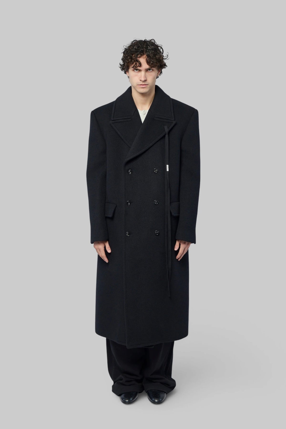 Ann Demeulemeester - Jake High Comfort Pick Lapel Double Breasted Coat - LABELS