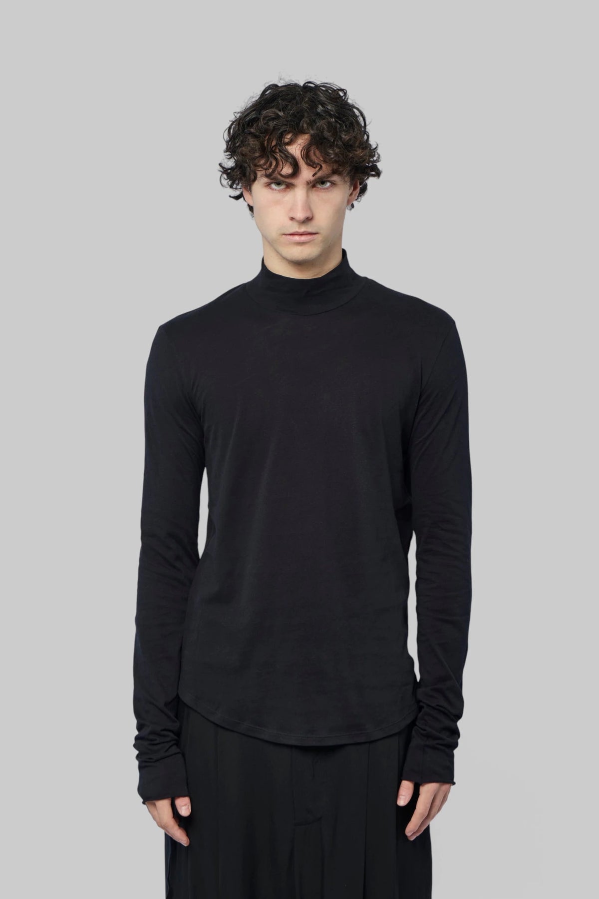 Ann Demeulemeester - Lenart Wrinkled Mock Collar Top - LABELS