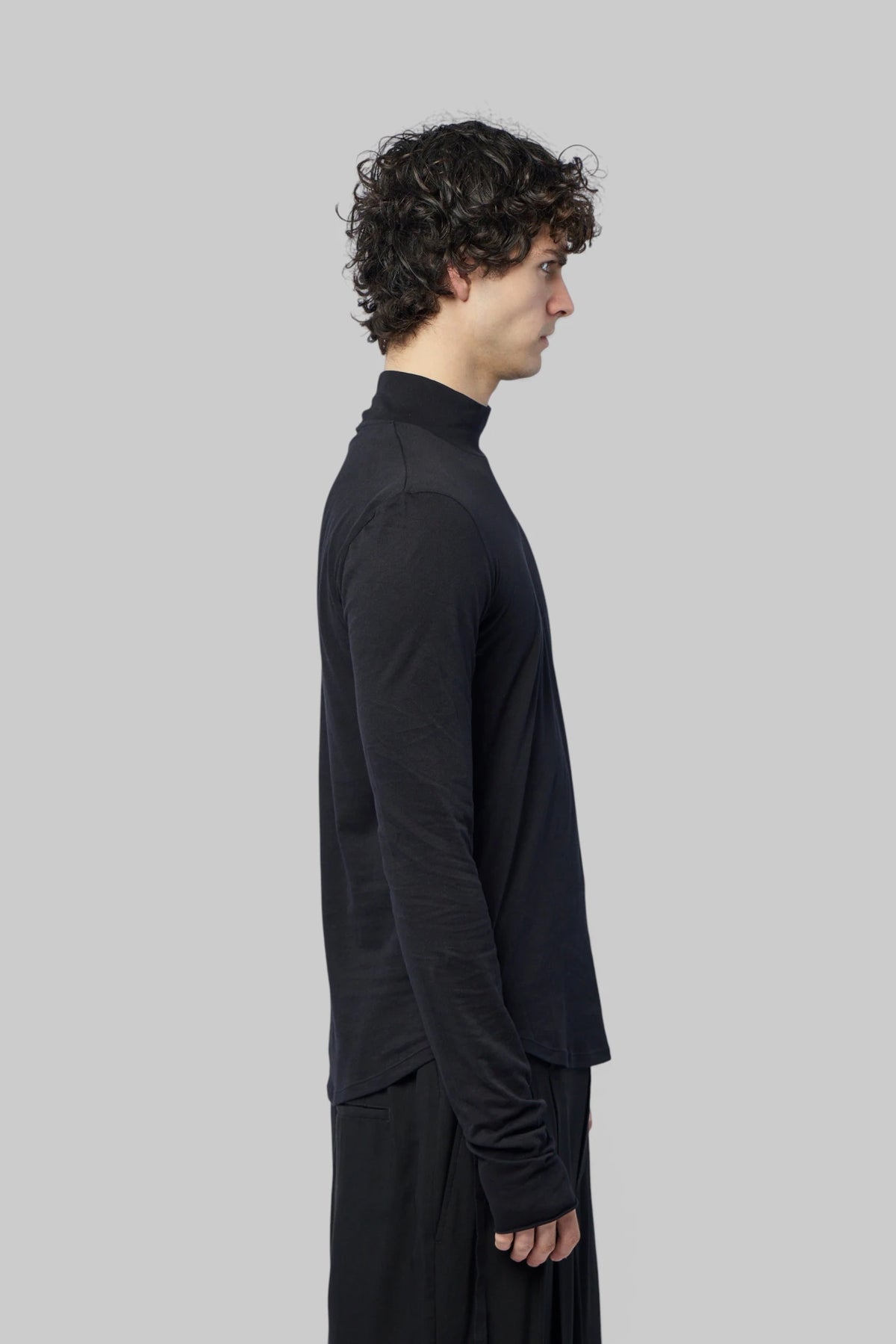 Ann Demeulemeester - Lenart Wrinkled Mock Collar Top - LABELS