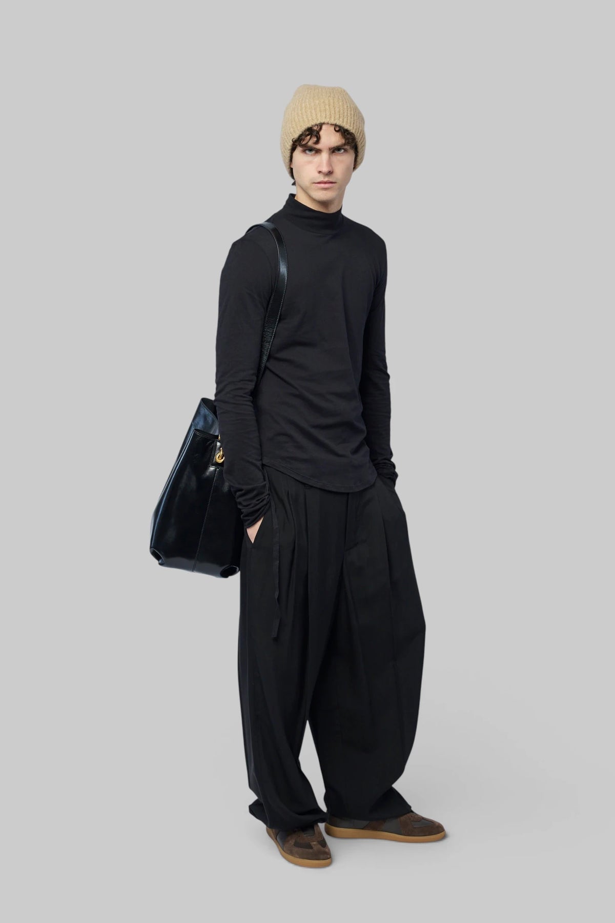 Ann Demeulemeester - Lenart Wrinkled Mock Collar Top - LABELS