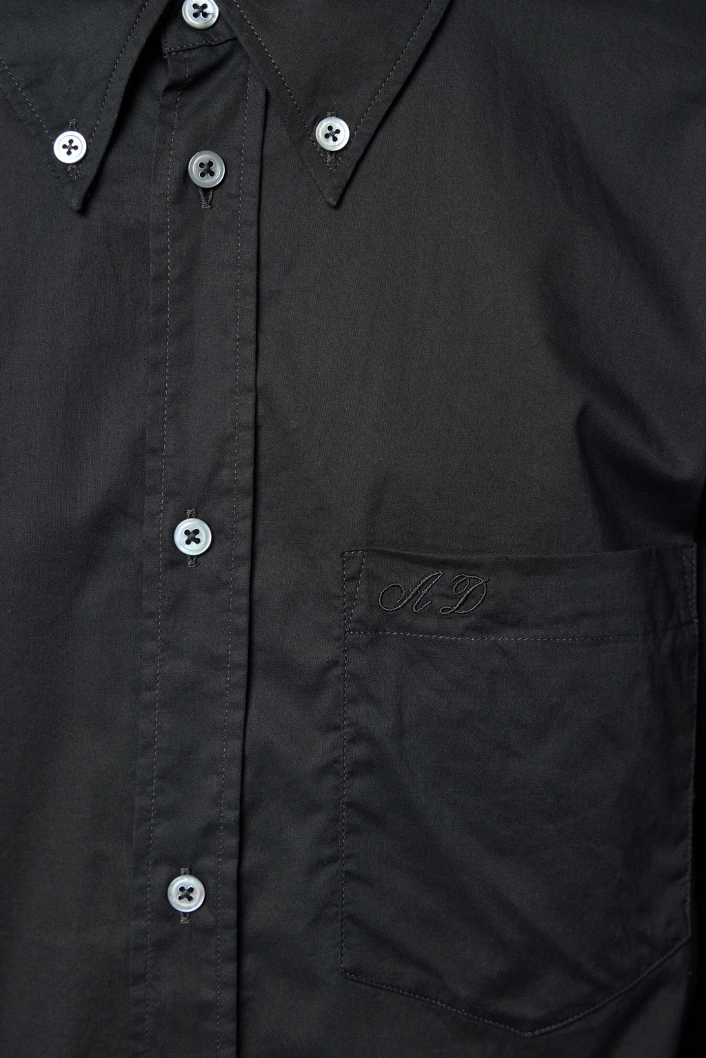 Ann Demeulemeester - Wessel Botton Down Shirt With Monogram Embroidery - LABELS