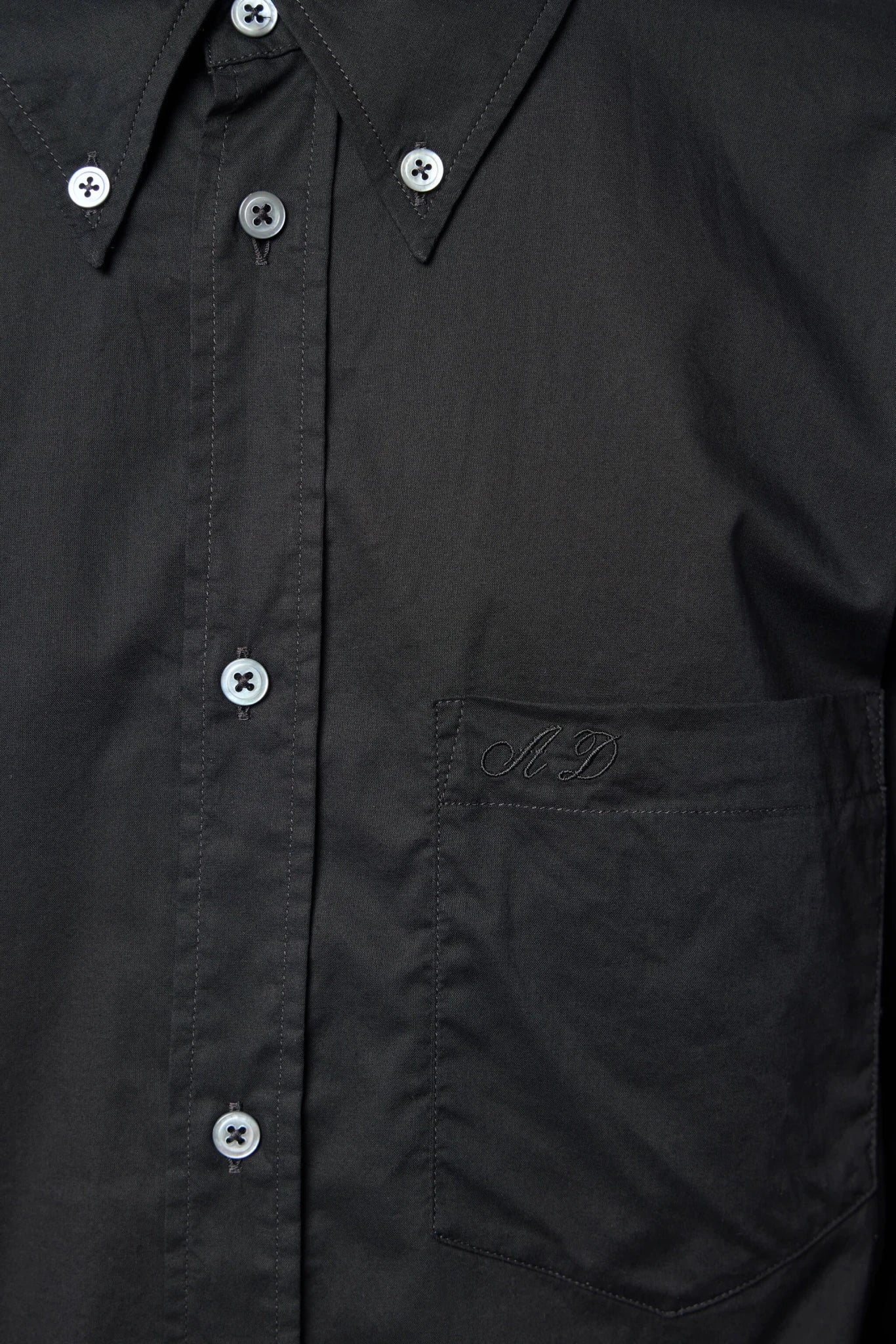 Ann Demeulemeester - Wessel Botton Down Shirt With Monogram Embroidery - LABELS