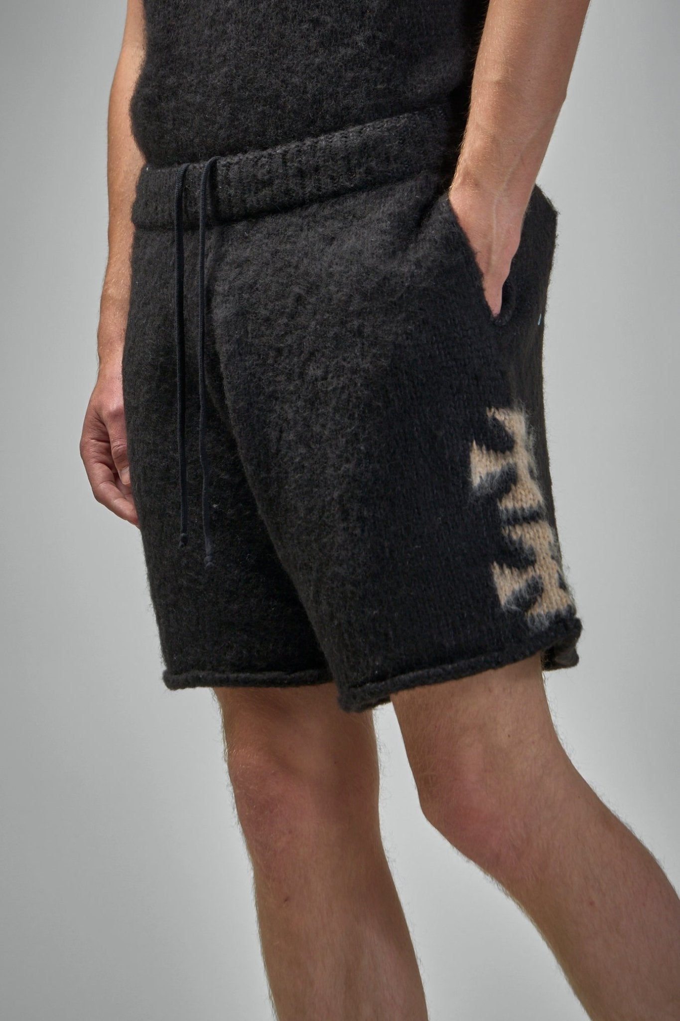 Askyurself - Brushed Cross Knit Shorts - LABELS