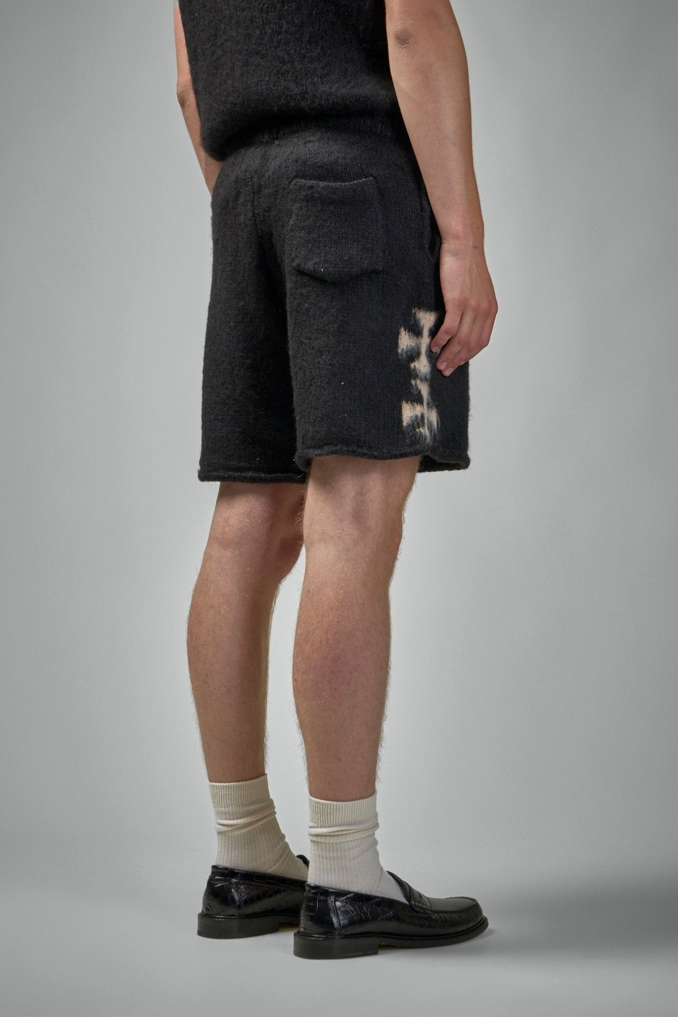 Askyurself - Brushed Cross Knit Shorts - LABELS